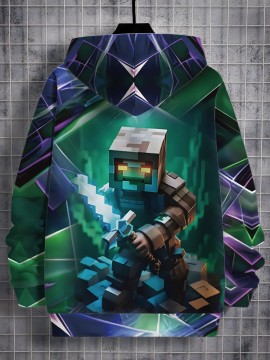 Men's 3D funny young and fashionable atmosphere digital print pullover hooded sweatshirt, spring, autumn and winter sports sweatshirt, comfortable and warm, natural inspiration and rich printing quality, machine-washable fabrics, Streetwear Fashion