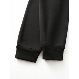 [Personalized Hoodie] Personalized Men's Hoodie - Customizable Photo/Text Front & Back, Navy Blue with White Lettering, All-Season Comfort Fit, Casual Sporty Design for Halloween Christmas Gifts, Durable Casualwear