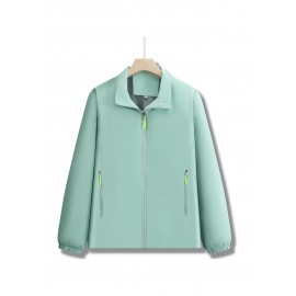 Men'S Heavy-Duty Hooded Jacket - Full-Zip Outdoor Coat with Full-Zip Front Closure, Stand Collar & Zippered Pockets - Windproof & High Quality Winter Jacket for Hiking, Running, Camping, Casual Attire - Thermal Insulated Winter Coat for Men - Ideal