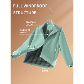 Men'S Heavy-Duty Hooded Jacket - Full-Zip Outdoor Coat with Full-Zip Front Closure, Stand Collar & Zippered Pockets - Windproof & High Quality Winter Jacket for Hiking, Running, Camping, Casual Attire - Thermal Insulated Winter Coat for Men - Ideal