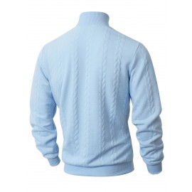 Men's Winter Warm Solid Color Turtleneck Sweater - High Neck Ribbed Pullover, Casual Winter Sweaters for Cold Weather, Versatile Layering Piece for Smart-Casual & Office Wear (Hand Washable)