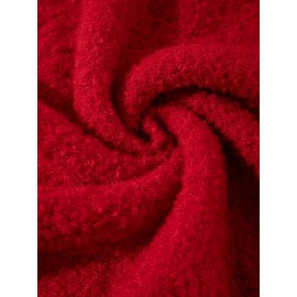 Unisex Casual Knit Sweater | Crew Neck, Long Sleeve, Loose Fit, Solid Color, Rib-Knit, Pullover Style, Suitable for Fall/Winter - ANDREILEE