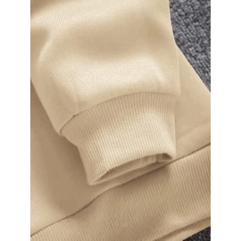 Men's Thick Fleece-Lined Winter Knit Sweater - Red with White Asian Calligraphy Print, Loose Fit Round Neck Casual Pullover, Machine Washable, Knit Sweater, Cozy Warm Clothing, Soft Texture Apparel