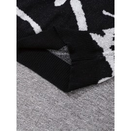 Men's Soft Beige & Brown Geometric Pattern Sweater - Casual Round Neck Long Sleeve Knit Pullover, Warm Winter & Spring/Fall Layering, Comfortable Beige & Brown Color Block Sweater for Men, Versatile Everyday & Formal Outfits, Hand Washable Knit Sweater with Modern Geometric Design, Relaxed Fit for Autumn and Spring Wear, Stylish and Cozy Knitted Top, Knit Sweater Men, Knitted Sweater Men