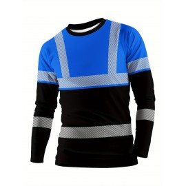 Men'S 3D Print Tropical Leaf Pattern Long Sleeve T-Shirt - Neon Green/Black/Royal Blue, Lightweight Breathable Fabric, All-Season Casual & Outdoor Sports Crew Neck Top, Bold Digital Print Design, Machine Washable Short Sleeve Shirt for Men, Graphic Tee Men, Men Graphic Tee, Men' T Shirt, Men Graphic T Shirt, Designer T Shirt Men, Graphic T Shirt Men, Men T Shirt For Men, Long Sleeve Shirt For Men, Tee Shirt For Men, Men T-shirt, Men Shirt, Men Clothes, T Shirt For Men, T-shirt For