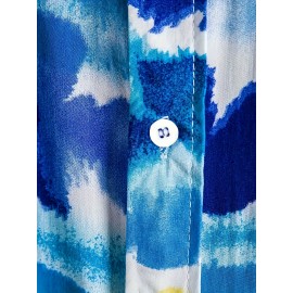 Summer Casual Shirts, Men's Summer Casual Short-sleeved Shirts, Polyester Material, Quick-drying, Abstract Pattern Printing, Suitable for Going Out, Traveling, Vacation, Beach, Polyester Material, Quick-drying, Gift for Boyfriend, Gift for Husband, Shirts for Men Casual, Beach Attire, Vacation Wear, Casual Style, Stylish Design, Quickdry Fabric, Lightweight Material, Printed Tee, Men's Short Sleeve, Adult Clothing, Husband Present