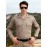 Men'S T8512KH 37-Inch Tactical Shirt - 65% /35% Blend, Ripstop Breathable Long Sleeve Button- with V-Neck & Tight-Fit Design, Outdoor Hiking & Work Shirt for Spring/Fall, Tactical & Casual Wear, Durable Stretch Fabric for Hunting, Camping