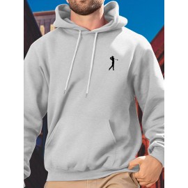 Golf Pattern Print, Stylish Hooded Sweatshirt for Casual Sports Wear.