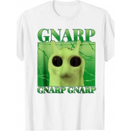 Funny Alien Cat Meme Silly Cats gnarp cat Meme | Brainrot gnarp cat Meme T Shirt, Crew Neck, Medium Stretch Fabric, Suitable for All Seasons and Various Occasions